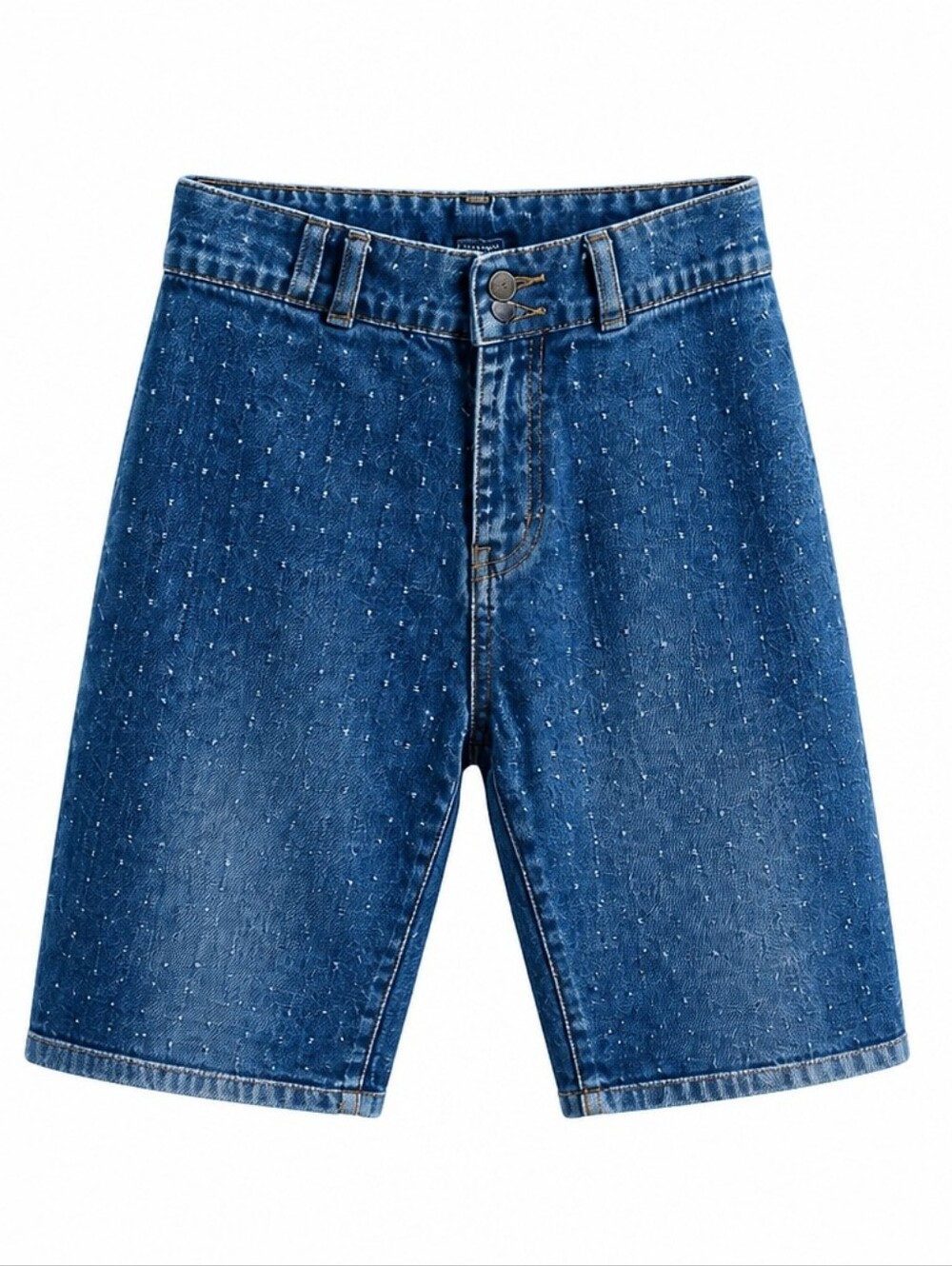 Vintage Bill Blass Jeans Polka Dot Stretch Denim Bermudas